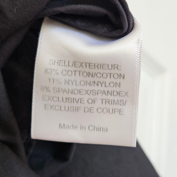 Tory Burch Black Utility Shirt Dress Gold Logo Hardware Cotton Blend Size 8 - Picture 6 of 12